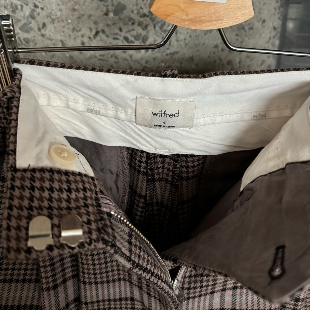 Aritzia Plaid Wide-Leg Trousers - Picture 3 of 5
